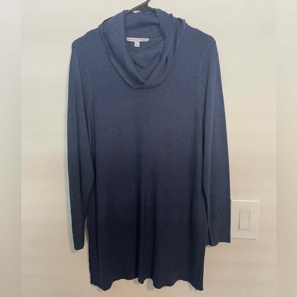 Women’s Blue Cowl Neck Sweater Tunic